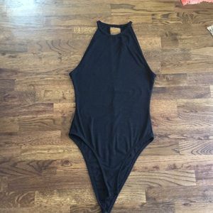 H&M Black bodysuit with deep v back